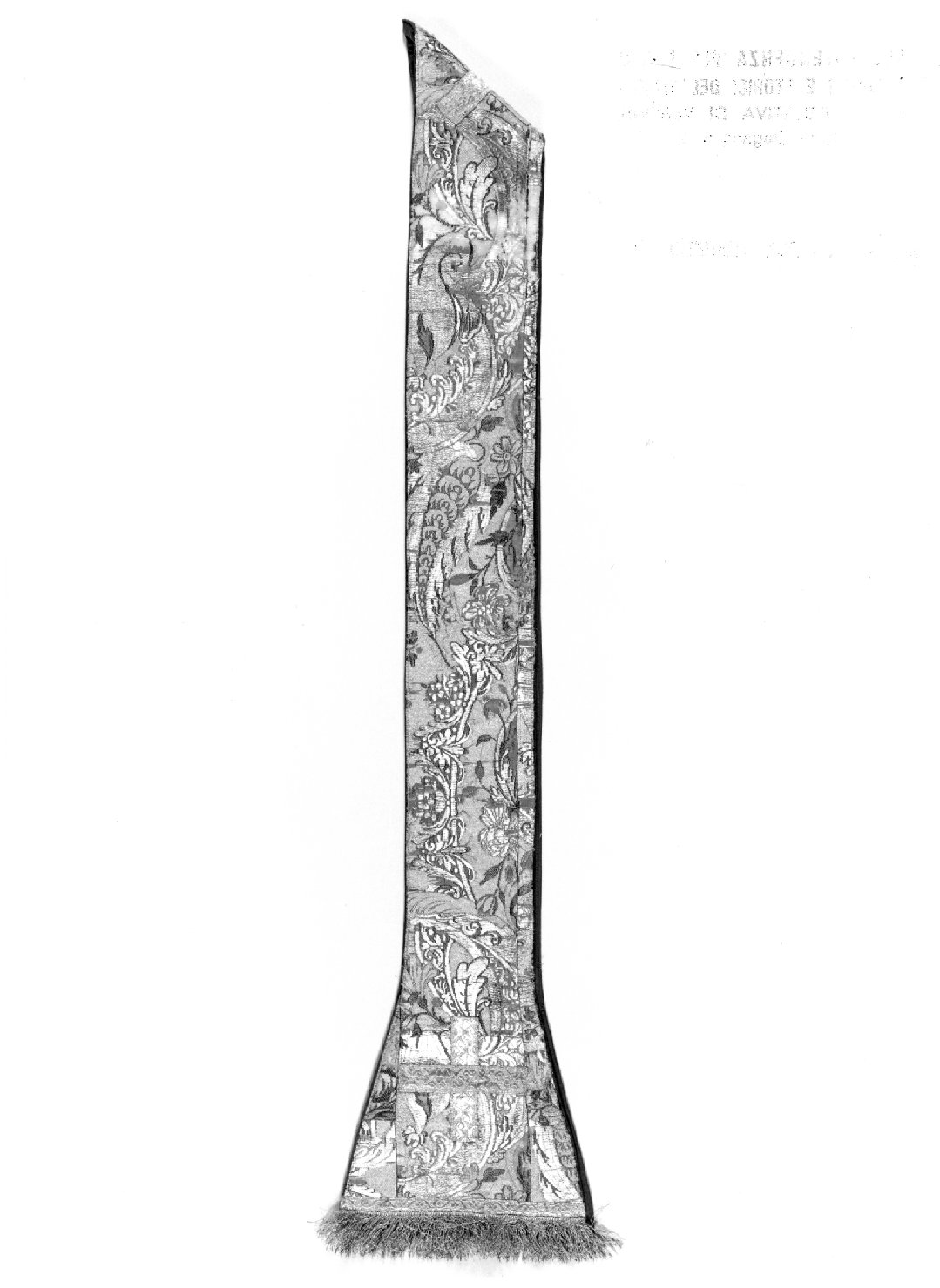 stola, elemento d'insieme - manifattura veneziana (?) (primo quarto sec. XVIII)