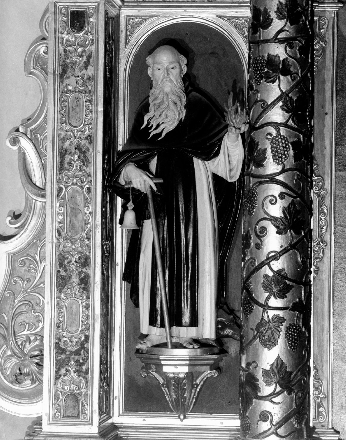 Sant' Antonio Abate (scultura) di Brustolon Andrea, Brustolon Paolo - ambito bellunese (sec. XVIII)