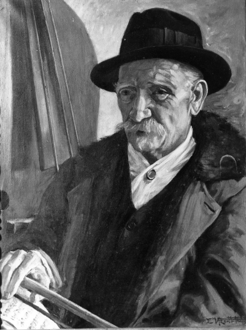 Mio padre, ritratto di vecchio (dipinto) di Vizzotto Alberti Enrico (sec. XX)