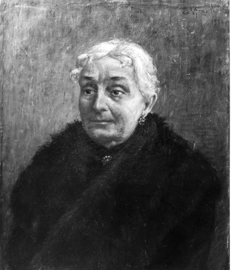 Ritratto di mia madre, ritratto di anziana signora (dipinto) di Vizzotto Alberti Enrico (sec. XX)