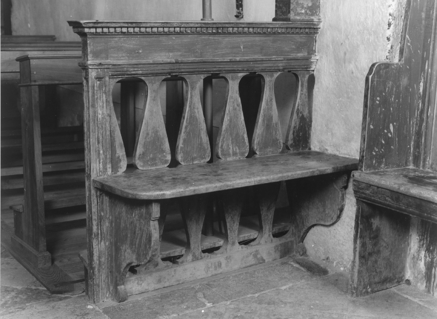 banco da chiesa - ambito bellunese (sec. XVIII)