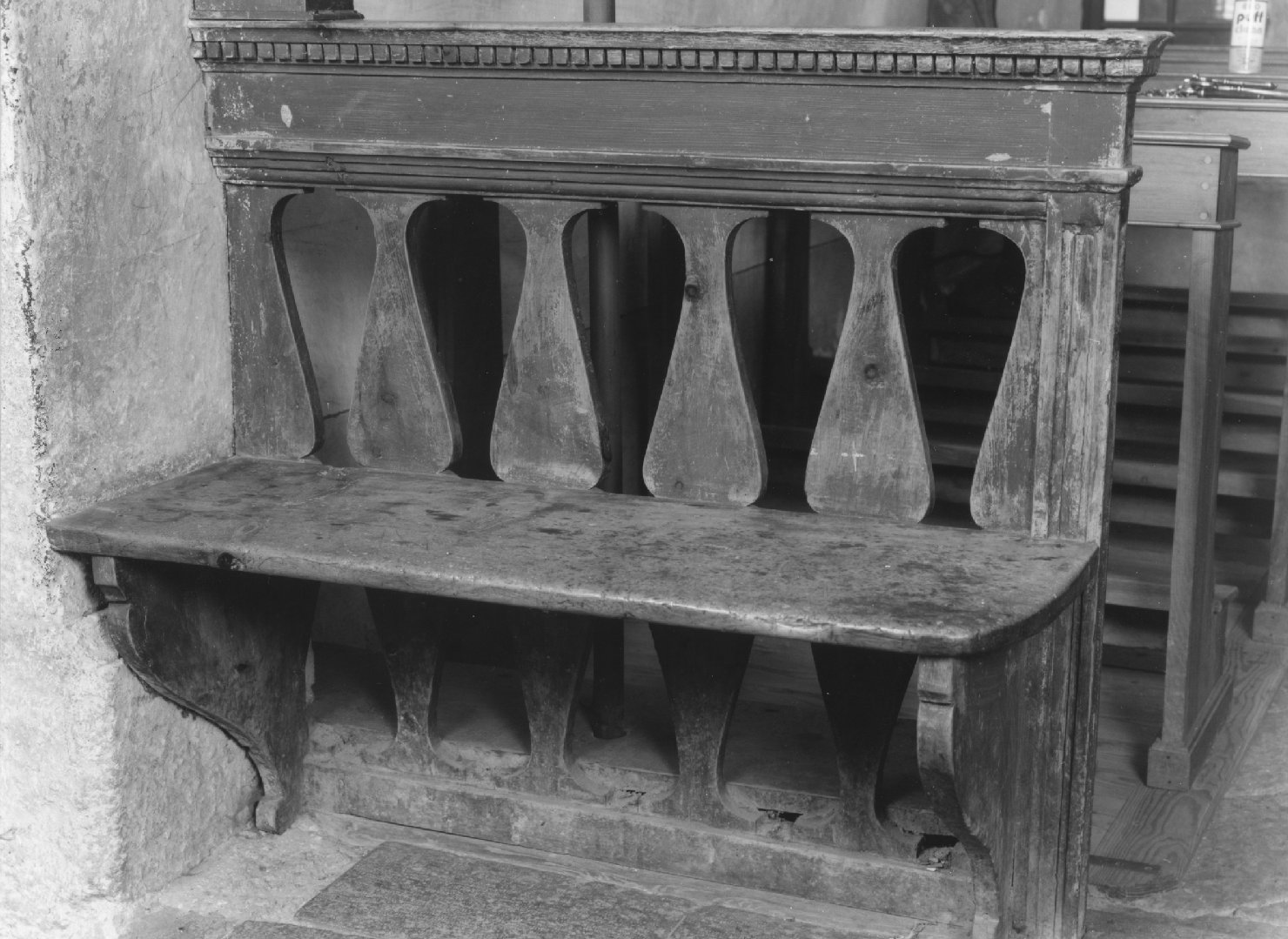 banco da chiesa - ambito bellunese (sec. XVIII)