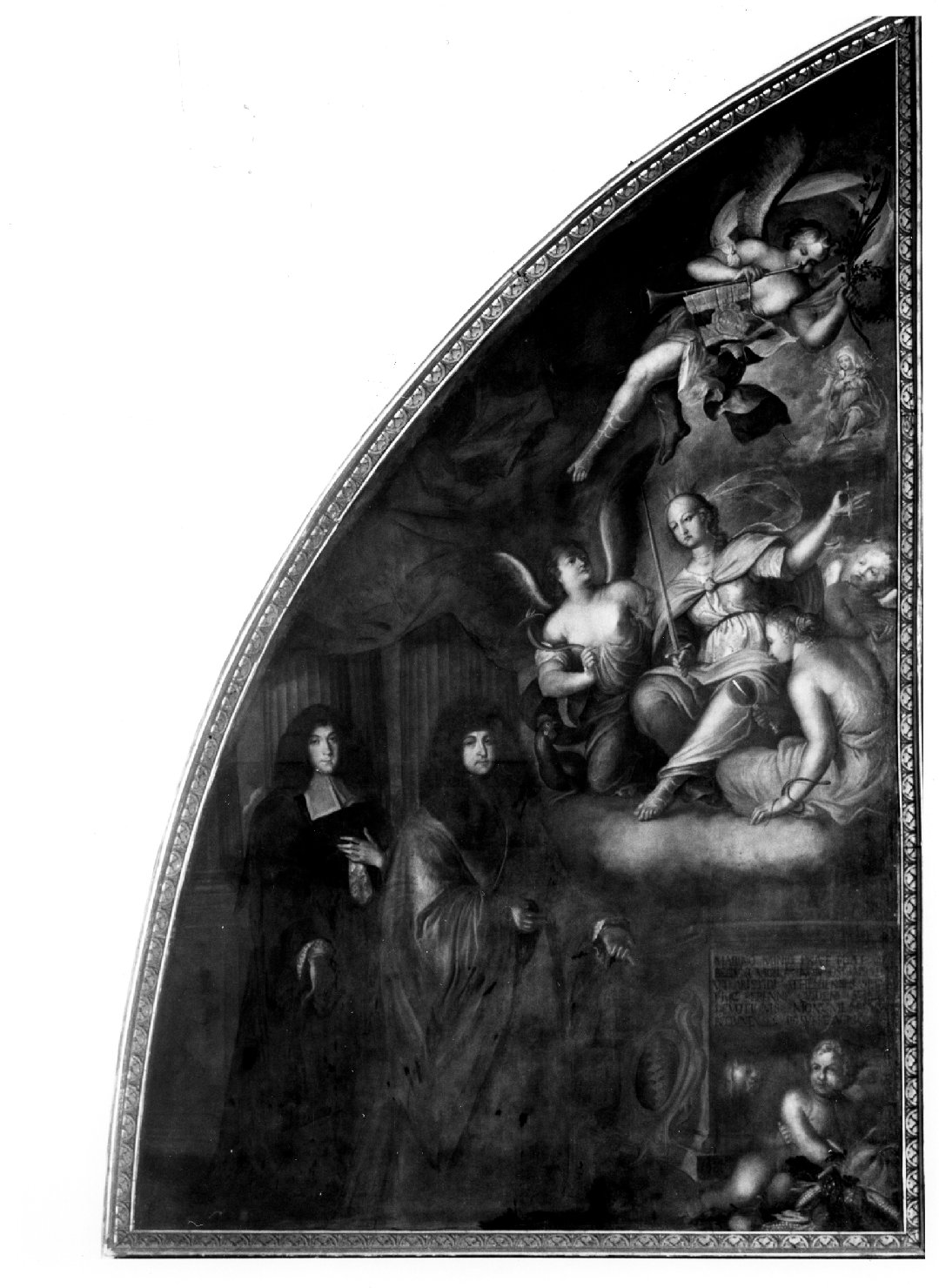 allegoria della Giustizia con devoti (dipinto) di Frigimelica Francesco (cerchia) (seconda metà sec. XVII)
