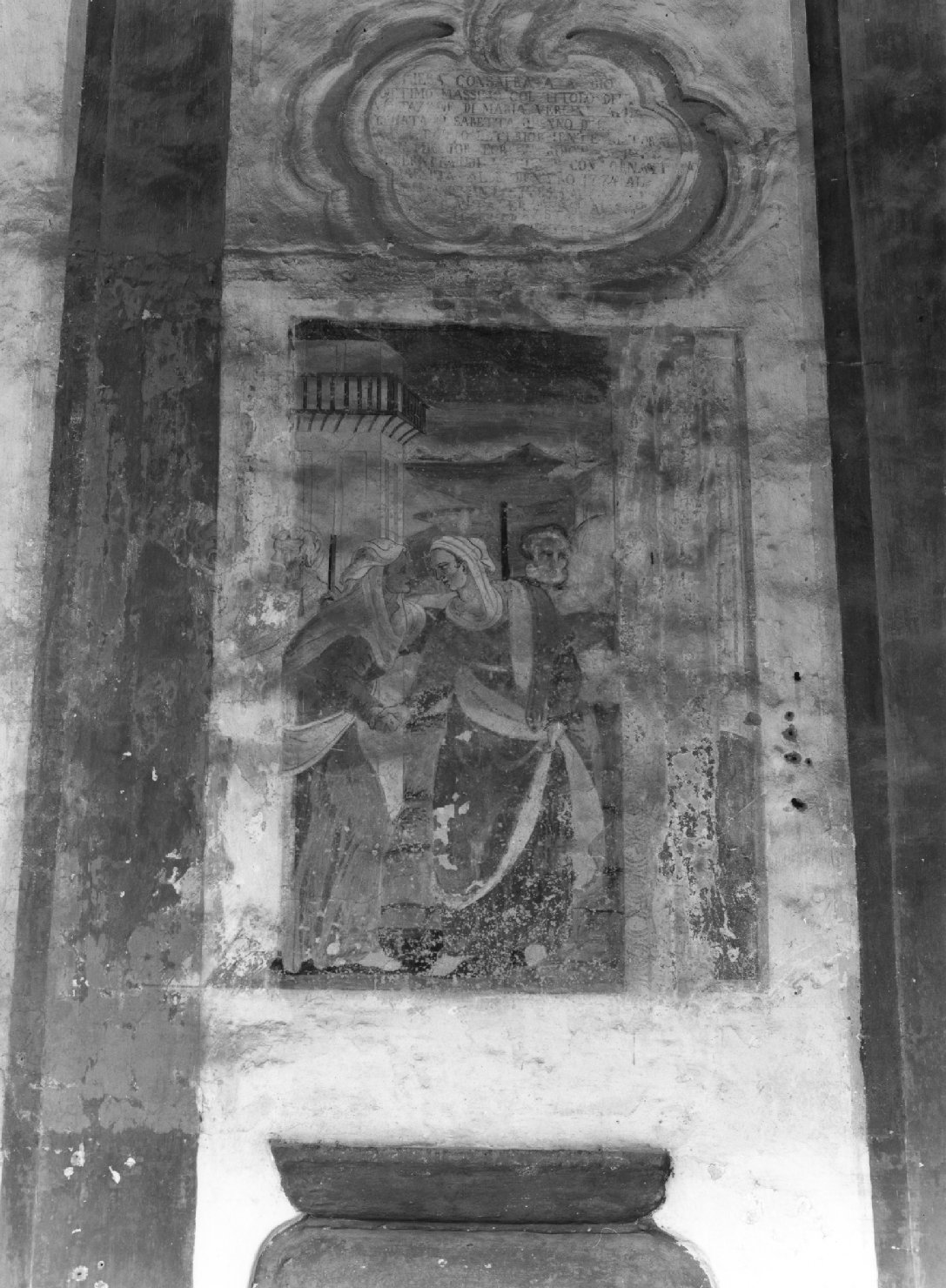 La Visitazione, Maria Vergine in casa di Santa Elisabetta (dipinto, ciclo) - ambito veneto (sec. XVIII)