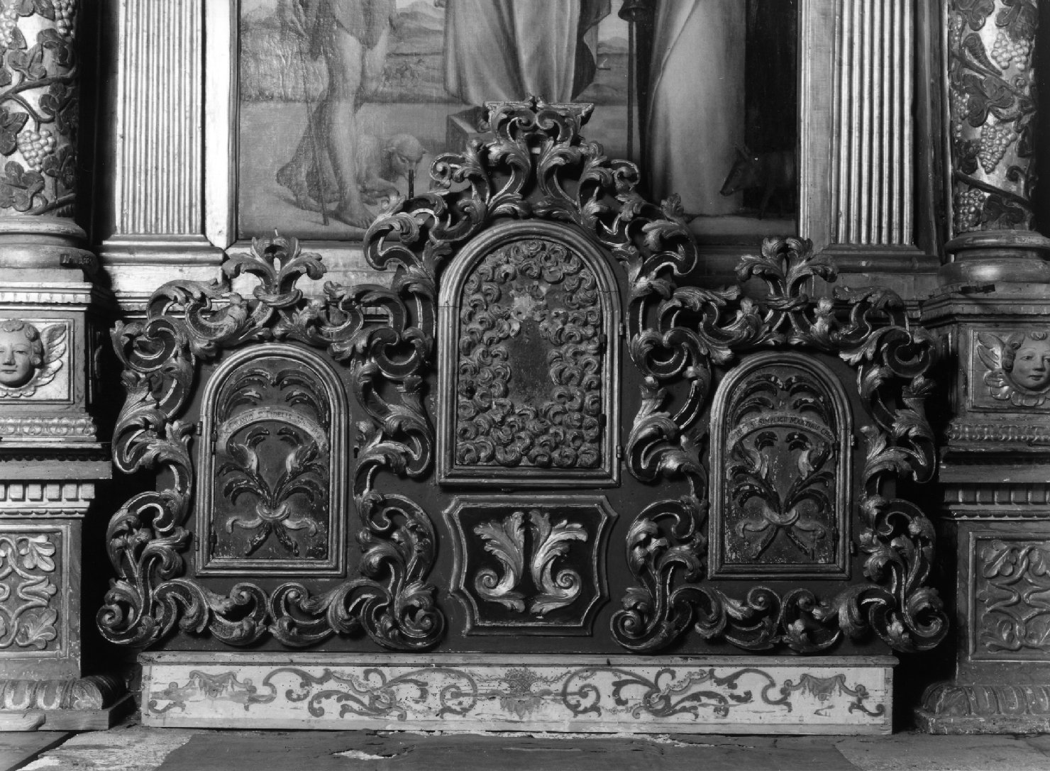 tabernacolo, elemento d'insieme - manifattura altoatesina (sec. XVII)