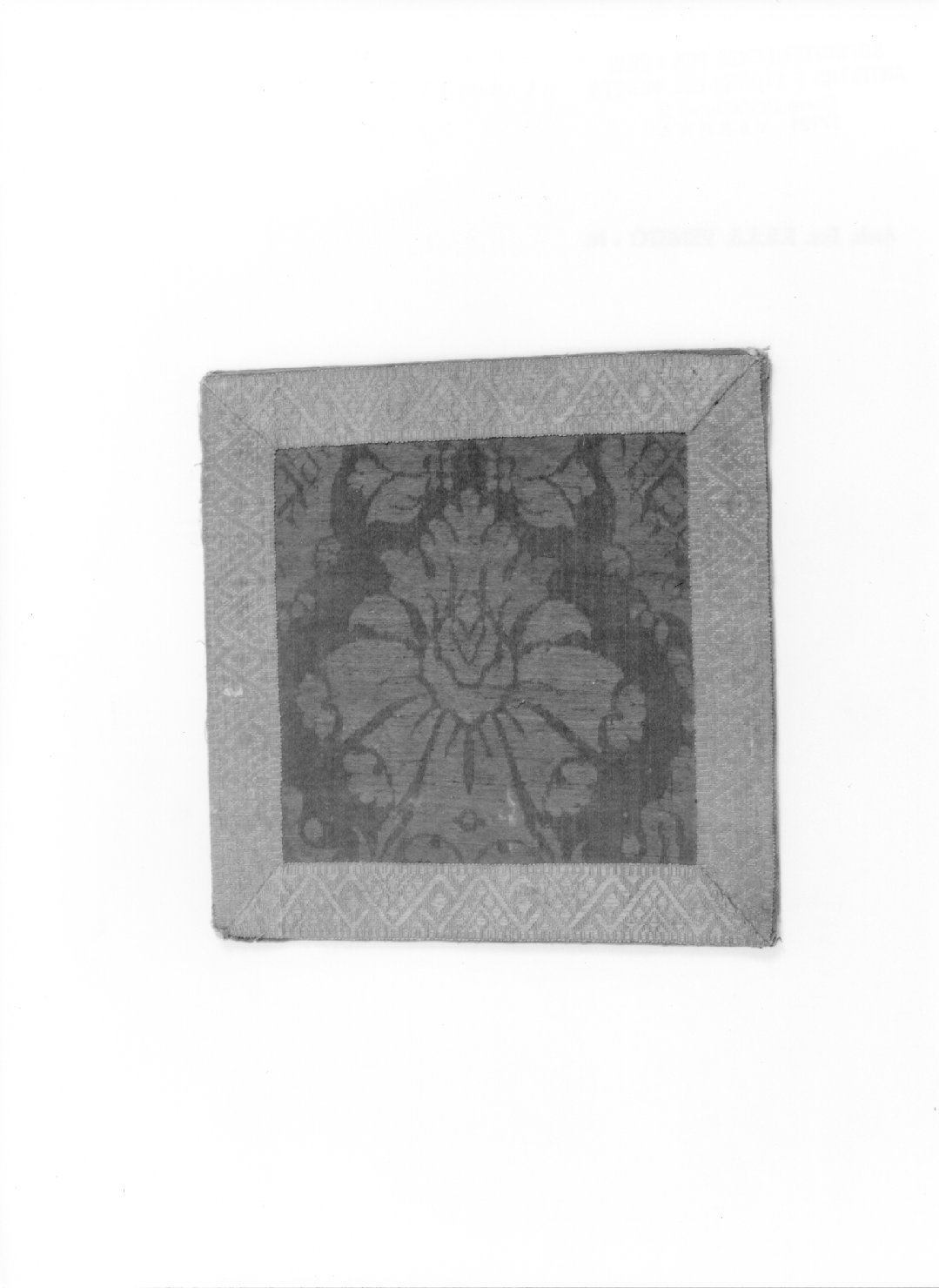 borsa del corporale, elemento d'insieme - ambito veneto (prima metà sec. XVIII)