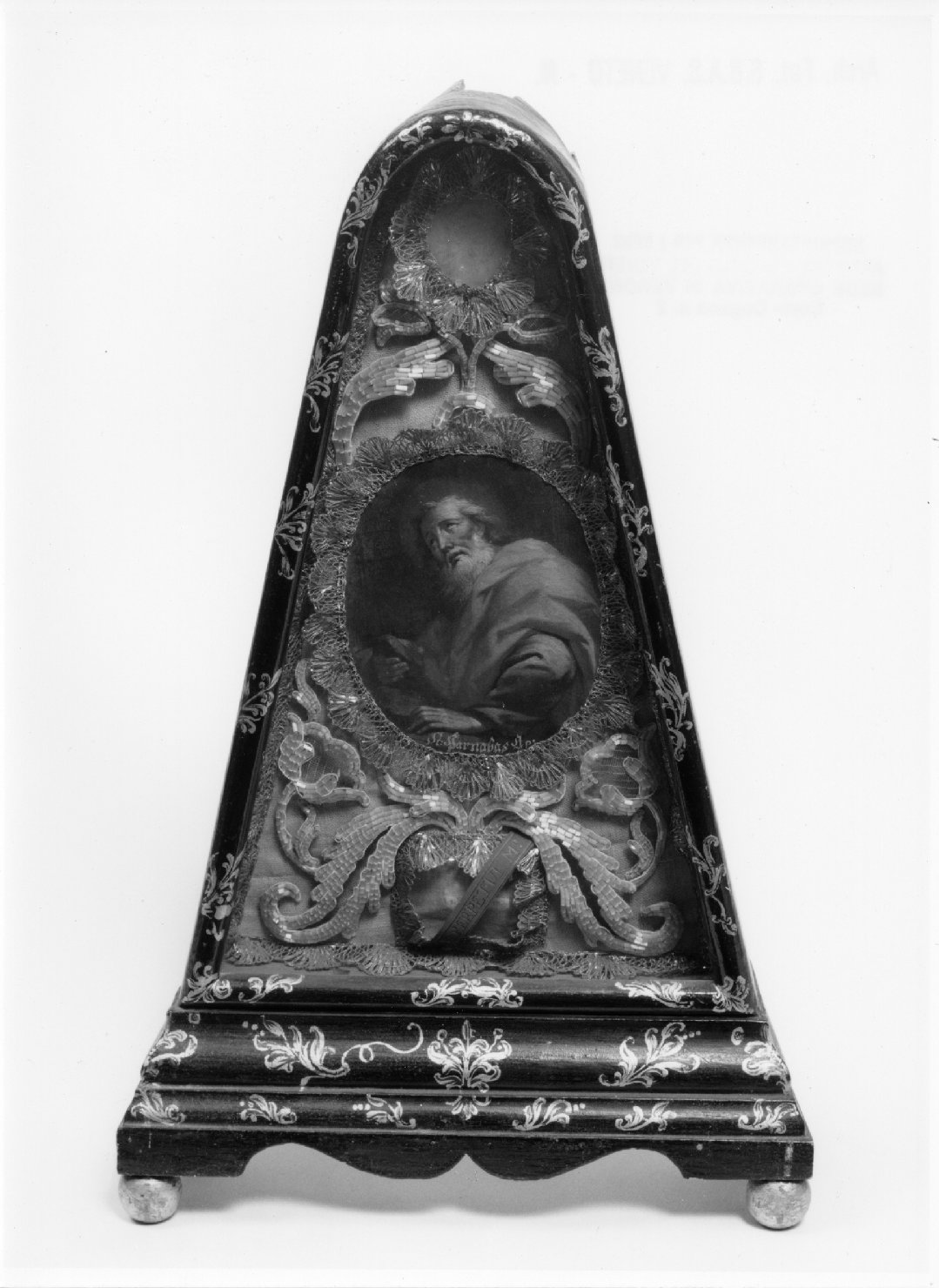 reliquiario - a tabella - ambito veneto (sec. XVIII)