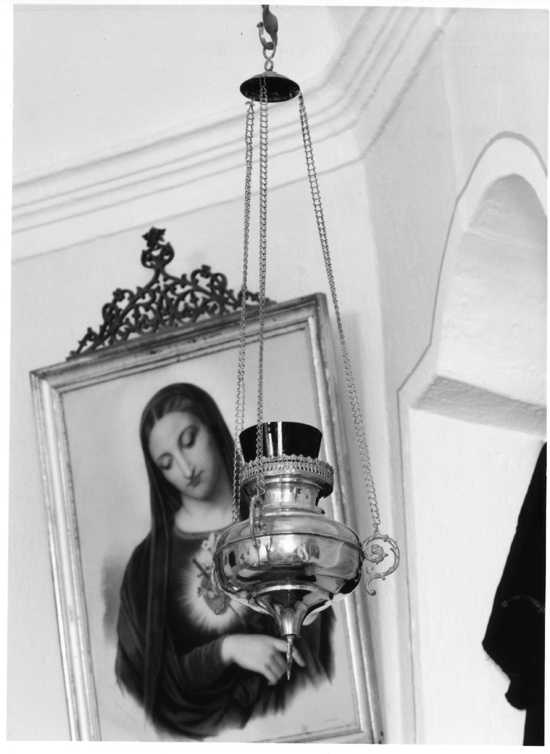 lampada pensile - ambito veneto (fine/inizio secc. XIX/ XX)