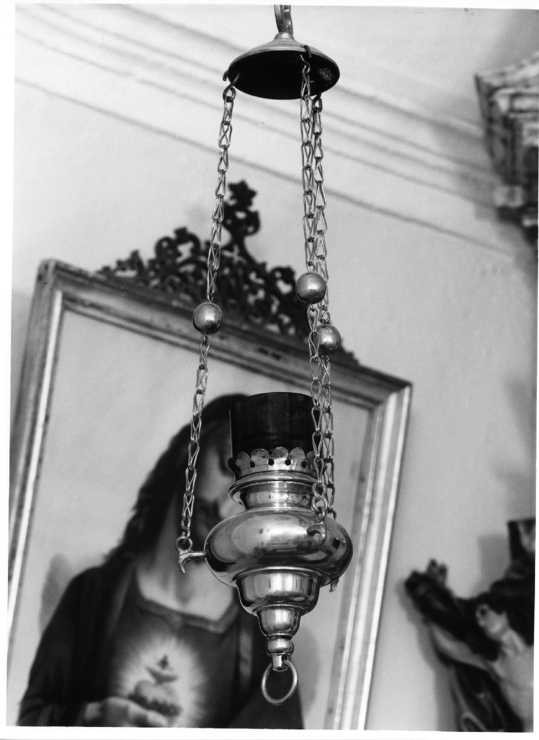 lampada pensile - ambito veneto (fine/inizio secc. XIX/ XX)