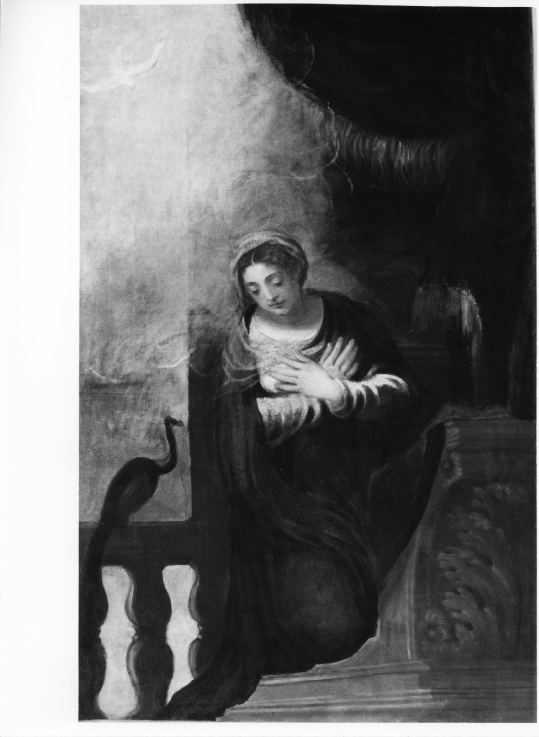 Madonna annunciata (dipinto, serie) di Meldolla Andrea detto Schiavone (metà sec. XVI)