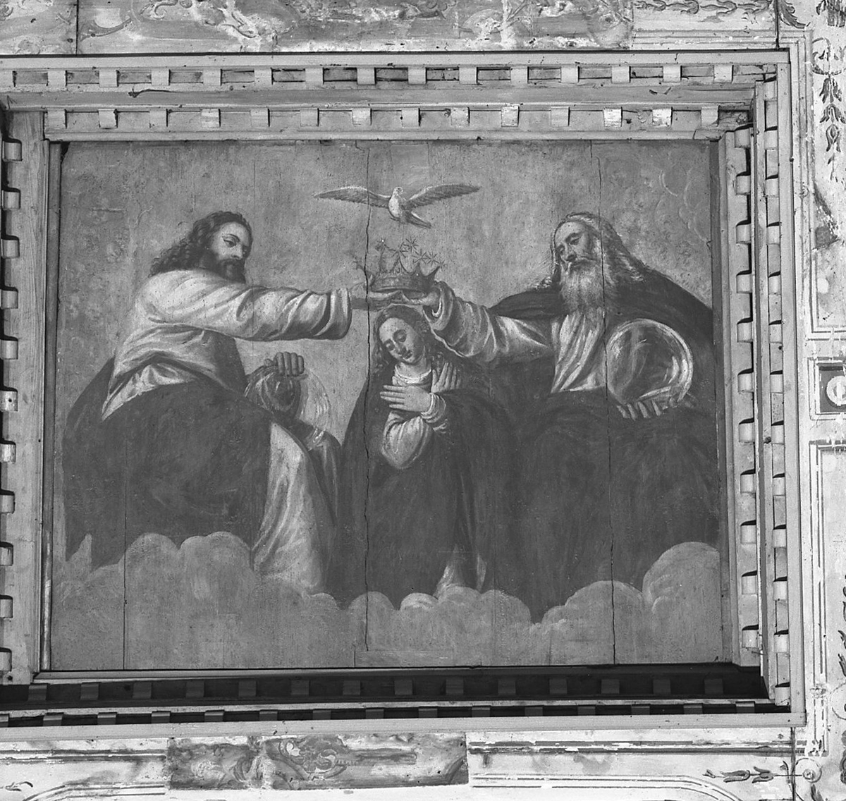 incoronazione di Maria Vergine (dipinto) di Vecellio Cesare (e aiuti) (sec. XVI)
