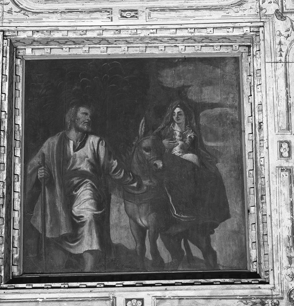 Fuga in Egitto (dipinto) di Vecellio Cesare (e aiuti) (sec. XVI)