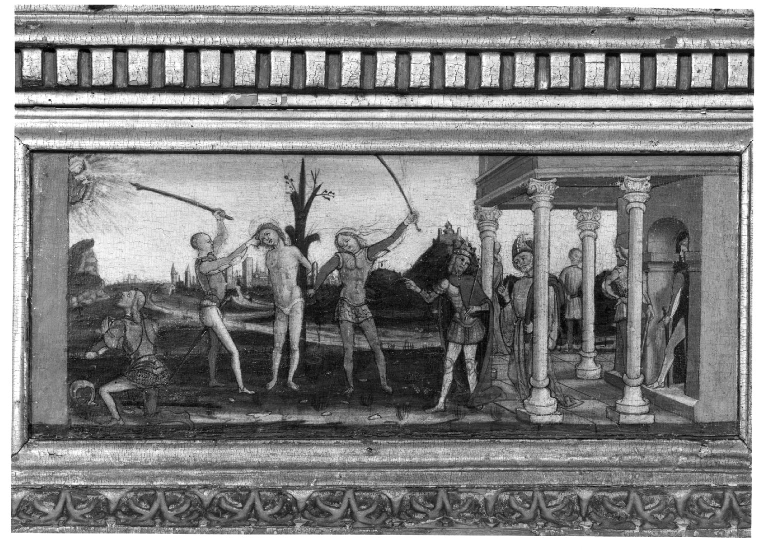 flagellazione di San Lorenzo (gradino d'altare) di Rosso Antonio (sec. XV)