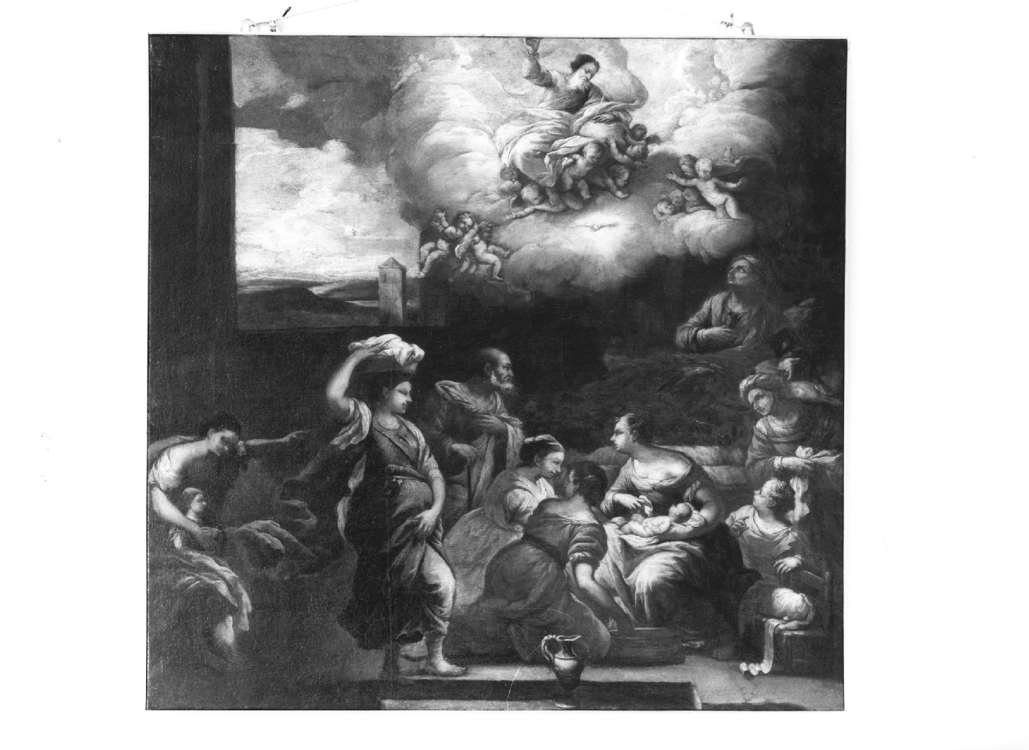 Nascita di Maria Vergine (dipinto) di Giordano Luca detto Luca Fapresto (attribuito) (sec. XVII)