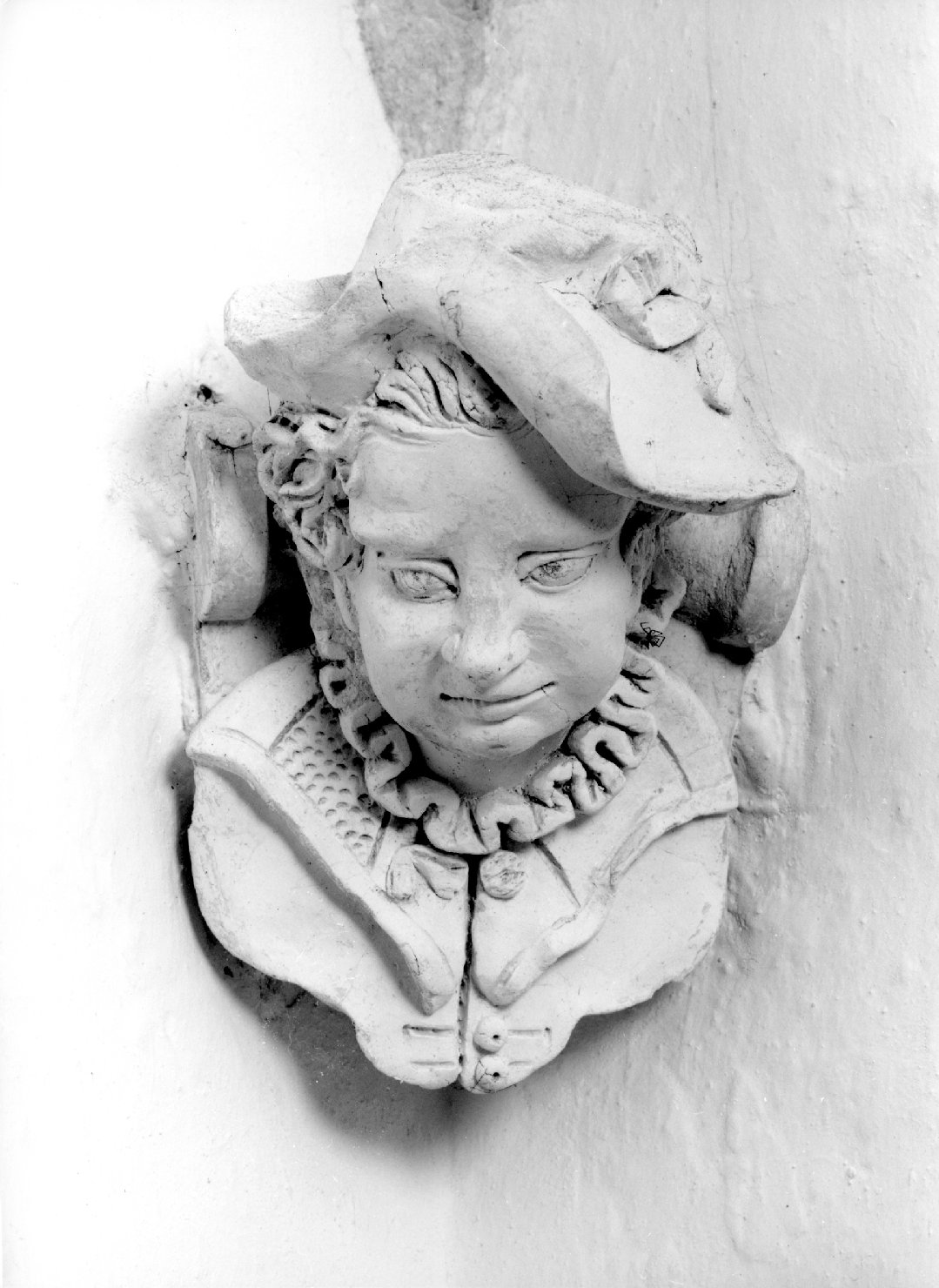 testa d'uomo (rilievo) - ambito veneto (sec. XVIII)