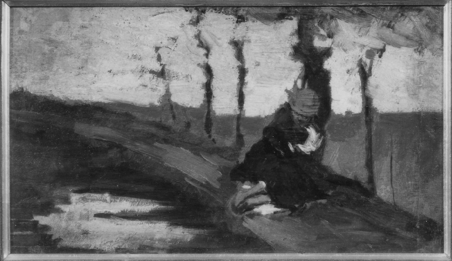 paesaggio (dipinto) di Da Molin Oreste (sec. XIX)