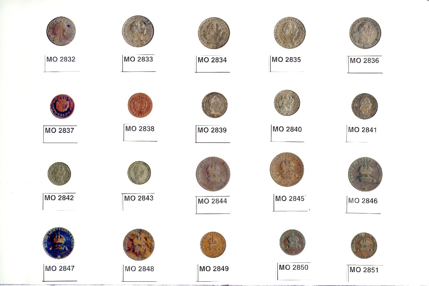 moneta - 1/4 di lira austriaca - ambito lombardo-veneto (sec. XIX)
