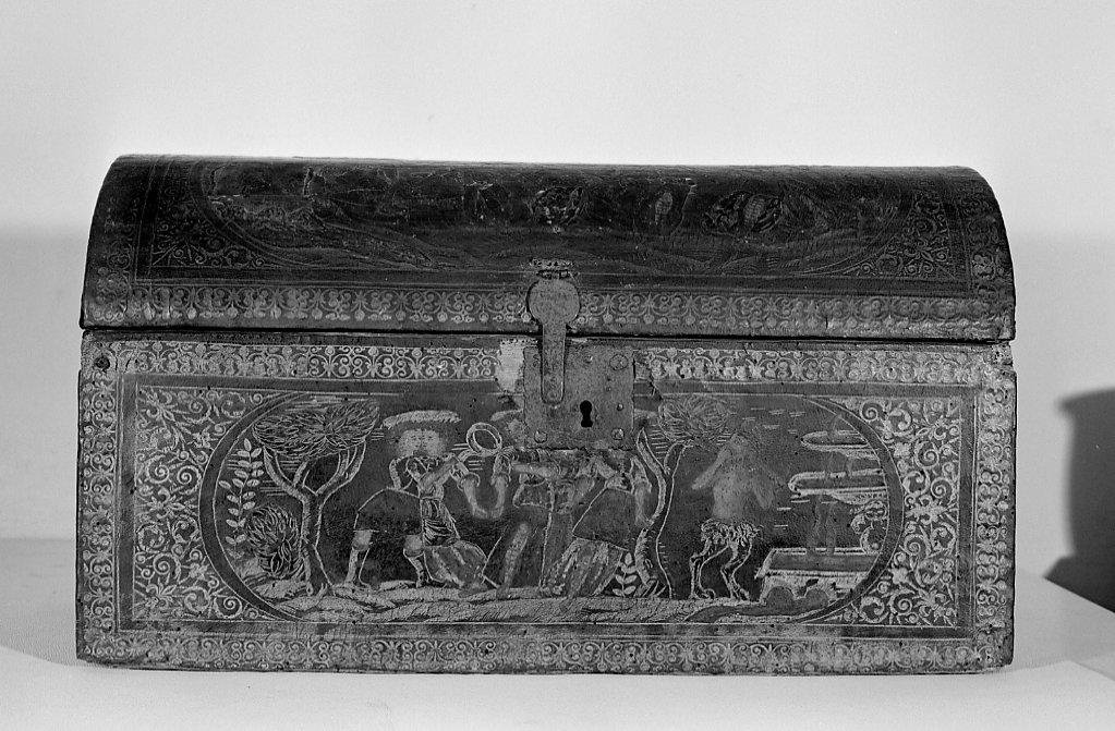 motivi decorativi floreali (cofanetto, opera isolata) - bottega veneziana (fine/inizio secc. XV/ XVI)