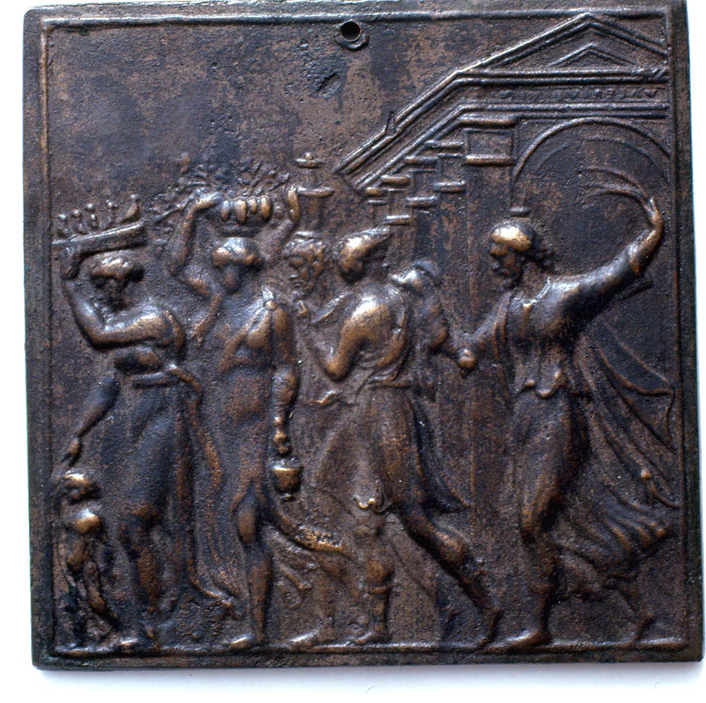 Cristo caccia i mercanti dal tempio (placchetta, opera isolata) di Belli Valerio detto Valerio Vicentino (secc. XV/ XVI)