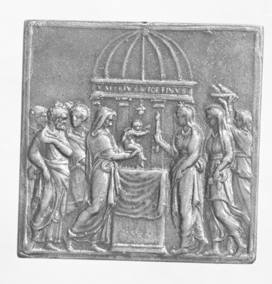 presentazione di Gesù al tempio (placchetta, opera isolata) di Belli Valerio detto Valerio Vicentino (secc. XV/ XVI)
