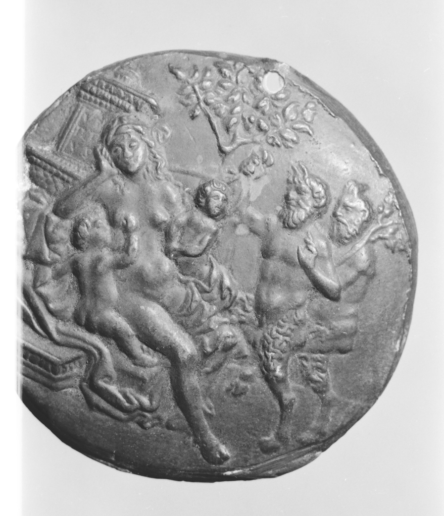 Ninfe e satiri (placchetta, opera isolata) di Antonio da Brescia (maniera) (inizio sec. XVI)