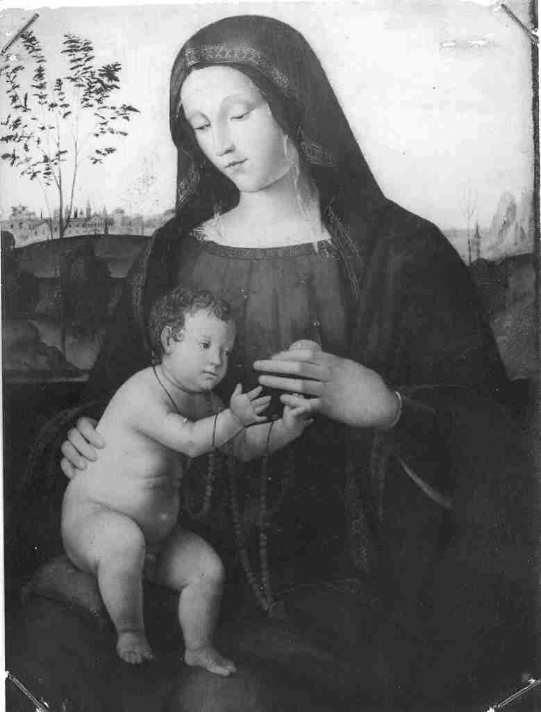 Madonna del Rosario (dipinto, opera isolata) - ambito emiliano (secc. XV/ XVI)