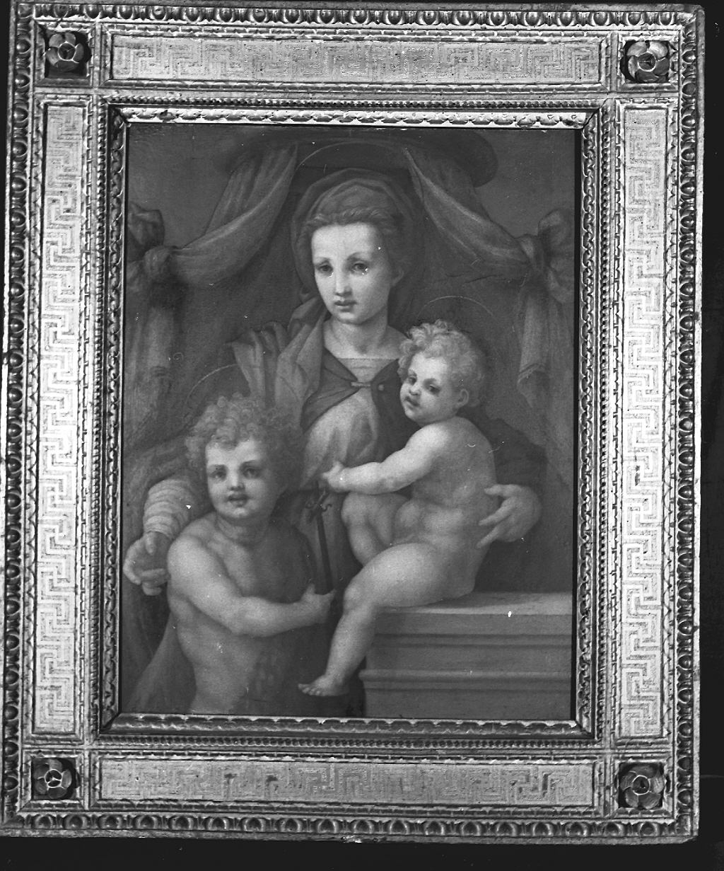 Madonna con Bambino e San Giovannino (tavola, opera isolata) di Andrea d'Agnolo detto Andrea del Sarto (secc. XV/ XVI)