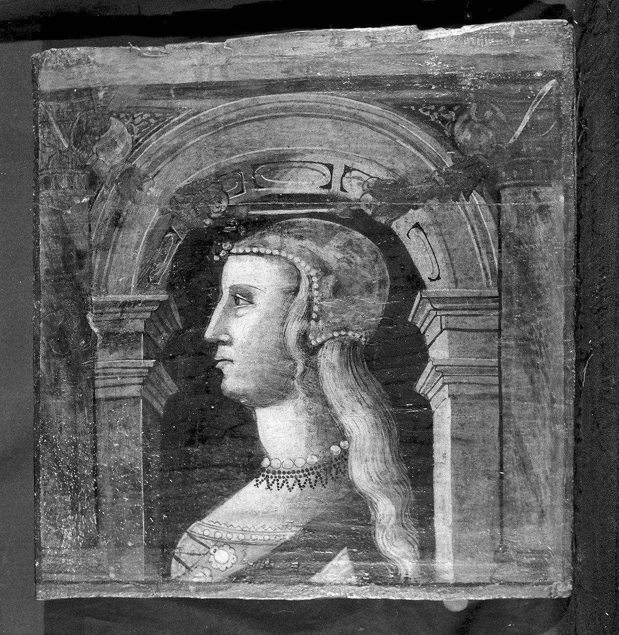 figura femminile (dipinto, opera isolata) - ambito lombardo (sec. XV)