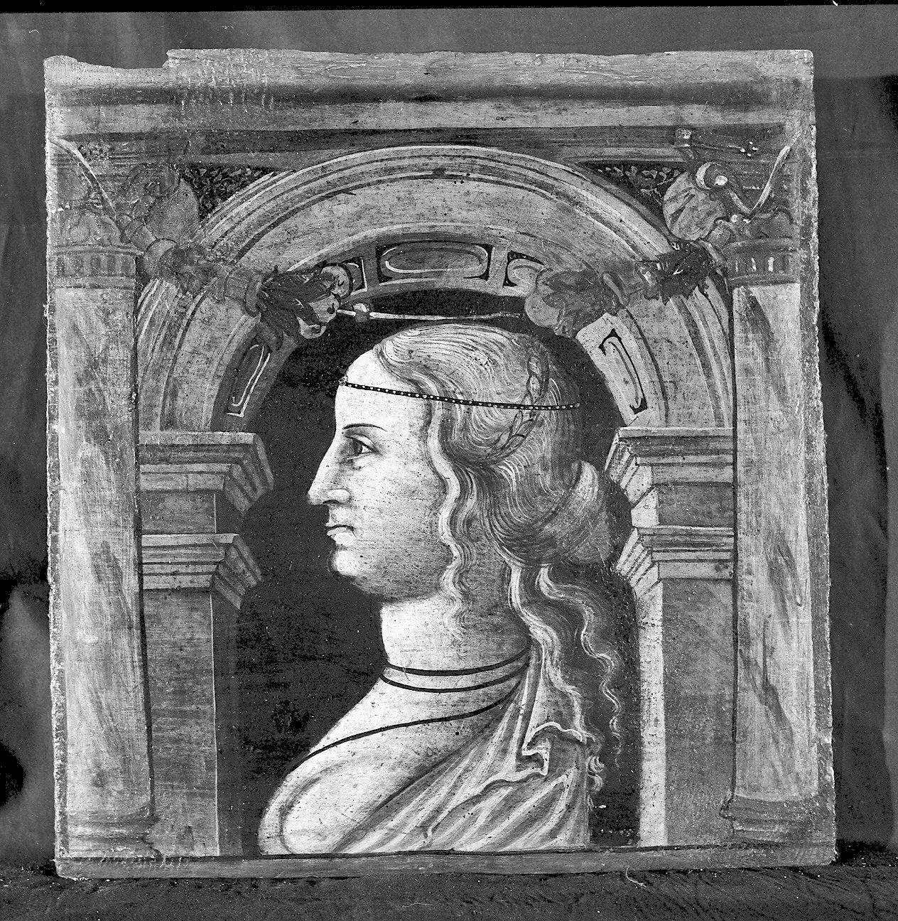 figura femminile (dipinto, opera isolata) - ambito lombardo (sec. XV)