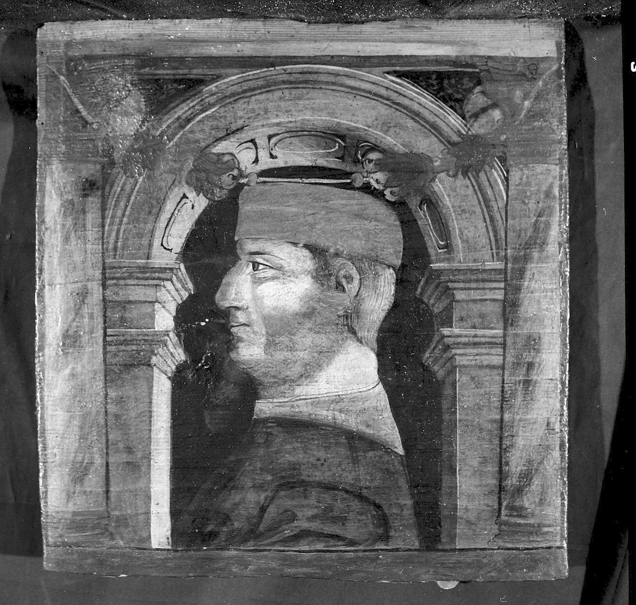 testa d'uomo di profilo (dipinto, opera isolata) - ambito lombardo (sec. XV)