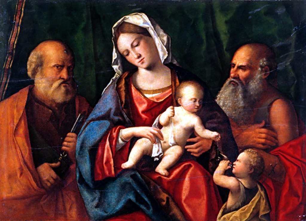 Madonna con Bambino e San Giovannino (dipinto, opera isolata) di Marconi Rocco (inizio sec. XVI)