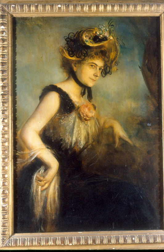 Ritratto di Marion Franchetti, ritratto di donna (dipinto, elemento d'insieme) di Von Lenbach Franz (secc. XIX/ XX)