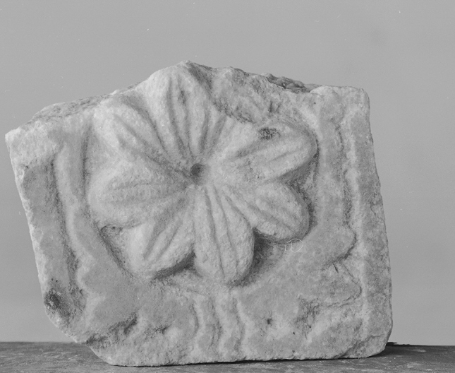 motivi decorativi floreali (cornice architettonica, frammento) - ambito bizantino-orientale (secc. VI/ VII)