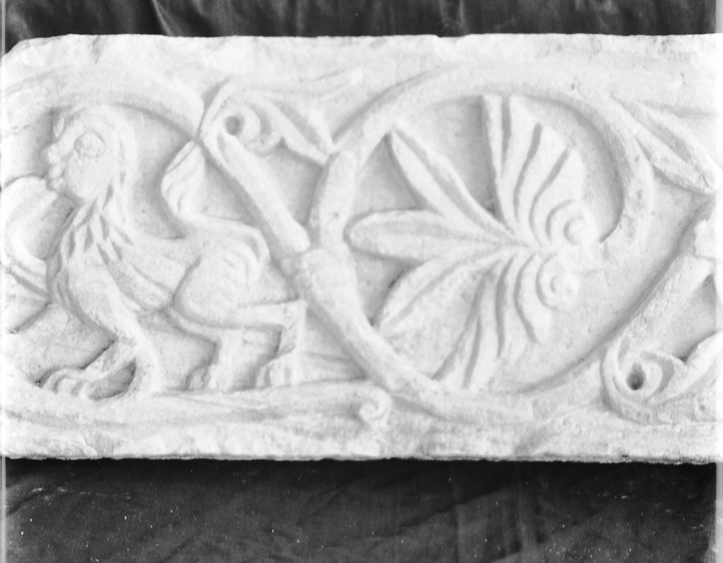 animali fantastici e motivi decorativi fitomorfi (cornice architettonica, opera isolata) - ambito Italia centro-settentrionale (secc. XI/ XII)