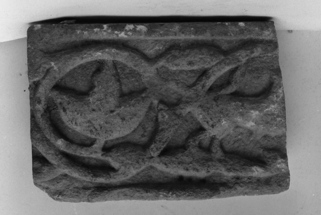 motivi decorativi vegetali e animali (rilievo, frammento) - ambito bizantino (secc. XII/ XIII)