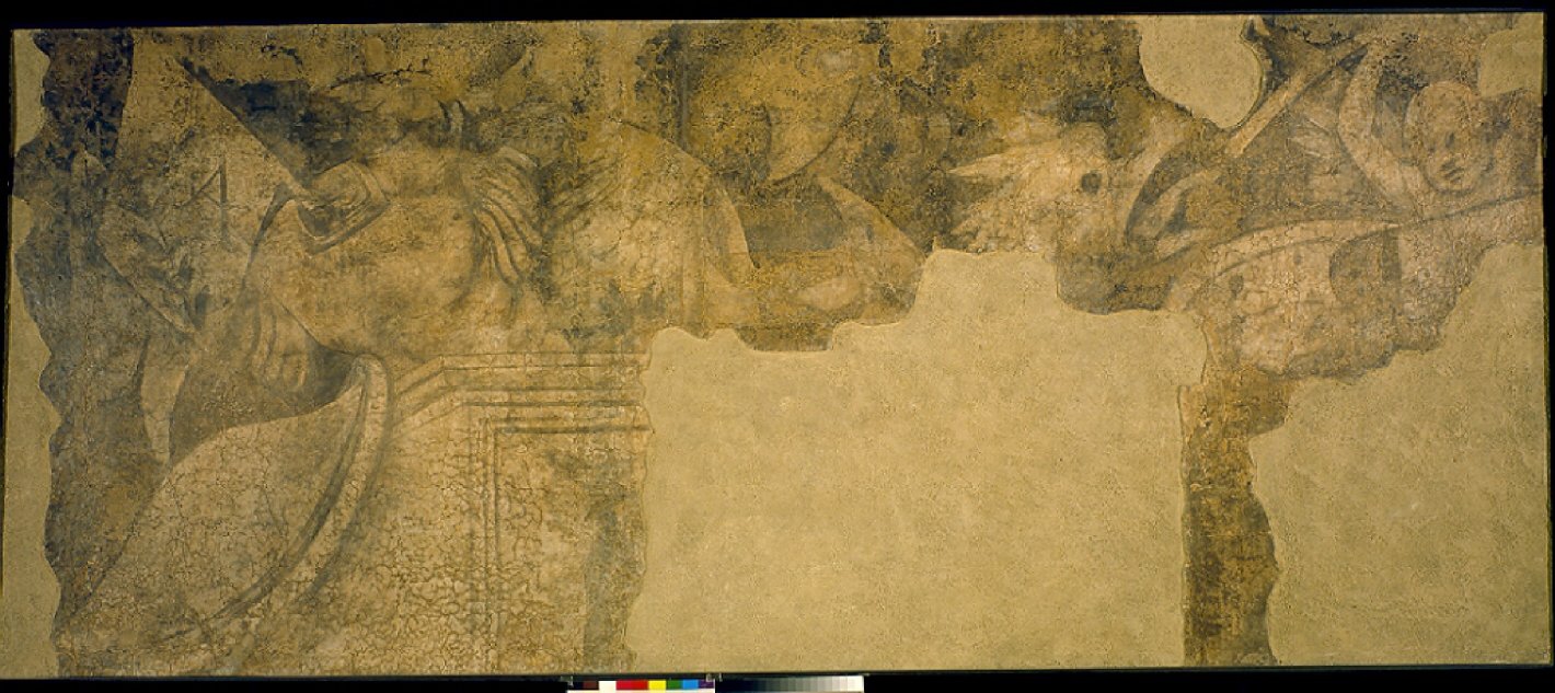 putto con decorazioni (dipinto, elemento d'insieme) di Vecellio Tiziano (sec. XVI)