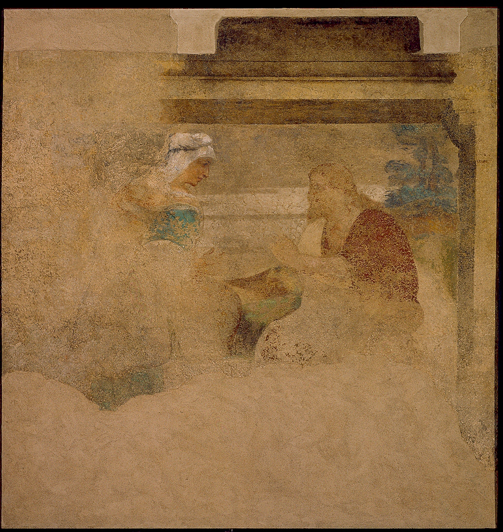 Cristo e la samaritana al pozzo (dipinto, elemento d'insieme) di De Sacchis Giovanni Antonio detto Pordenone (sec. XVI)