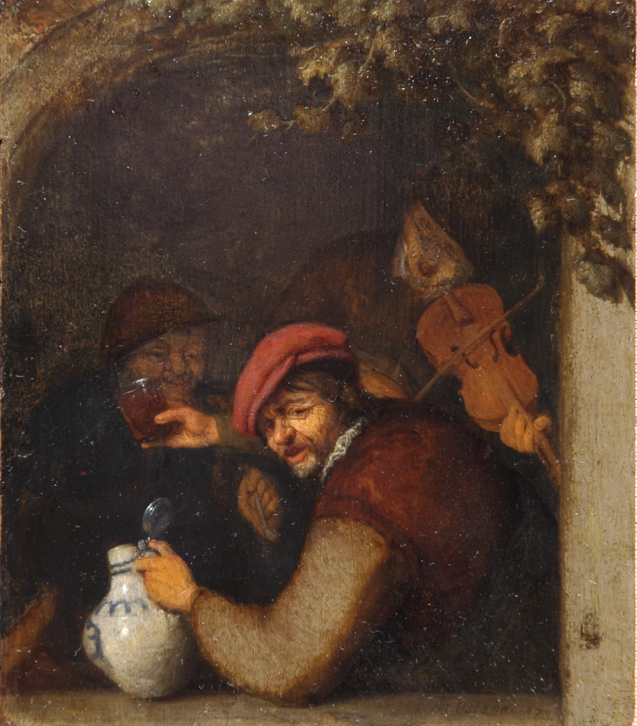 interno di osteria con figure (dipinto) di Ostade Adrien van (sec. XVII)