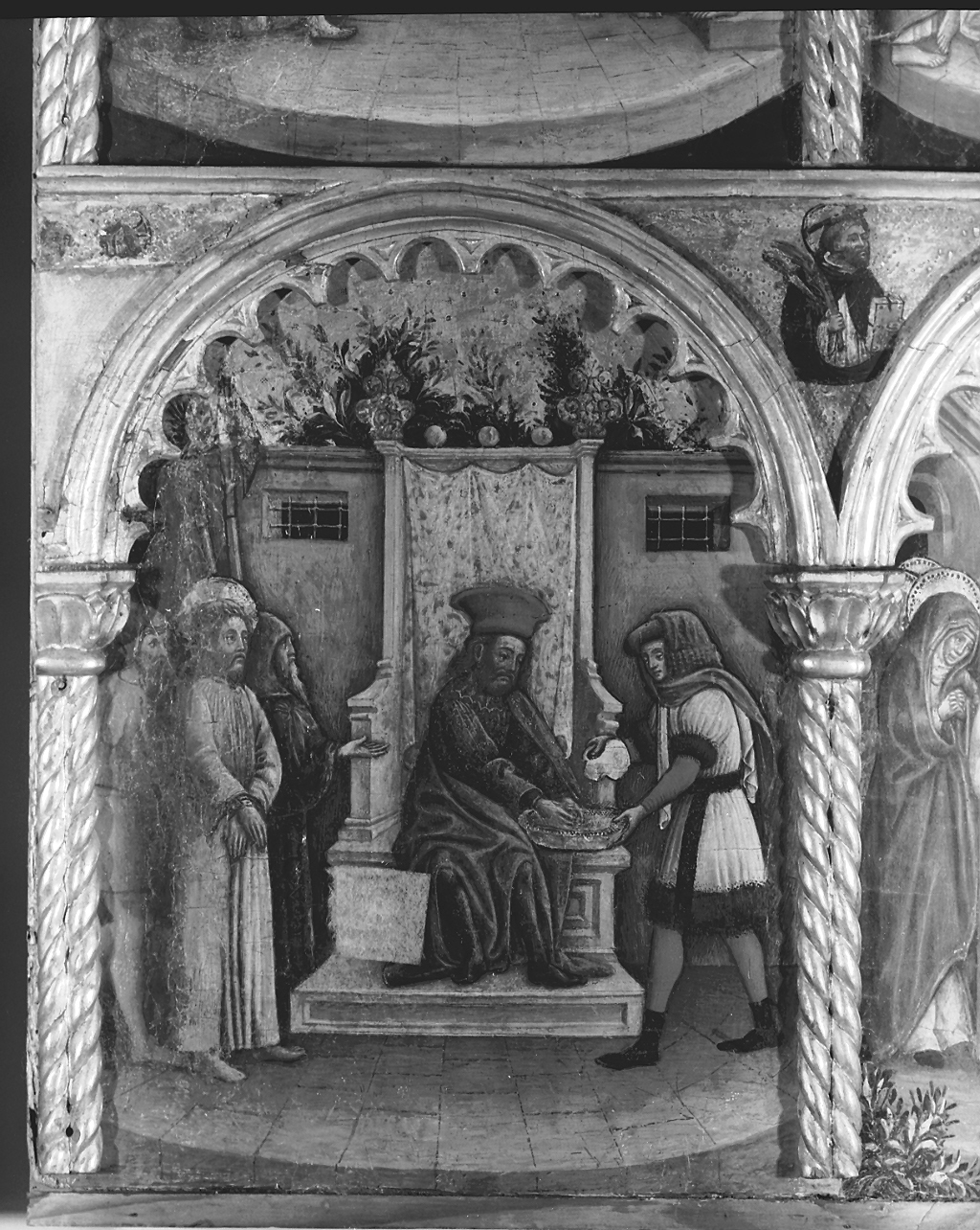 Pilato si lava le mani (scomparto di polittico) di Vivarini Antonio (sec. XV)