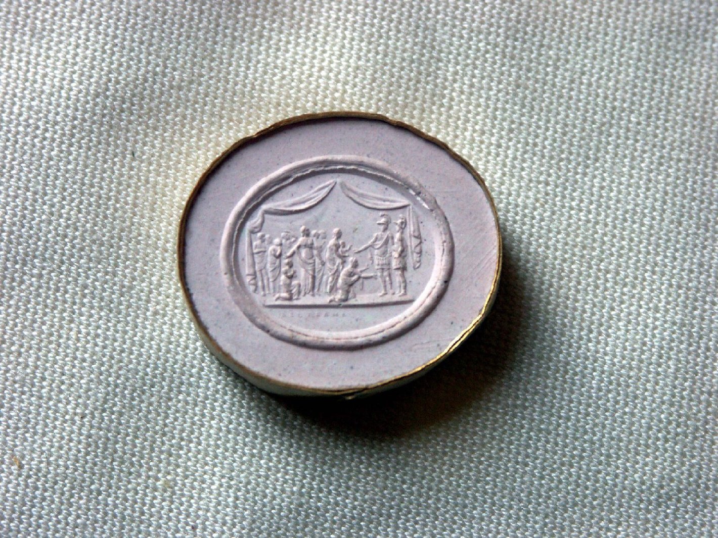 Alessandro Magno riceve l'omaggio della famiglia di Dario (cammeo, opera isolata) di Beltrami Giovanni (sec. XIX)