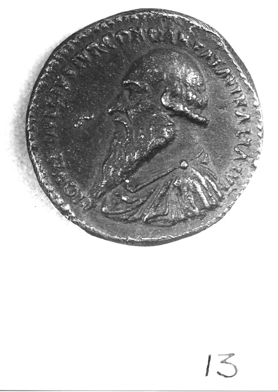 ritratto d'uomo di profilo (medaglia) di Cavino Giovanni (attribuito) (sec. XVI)