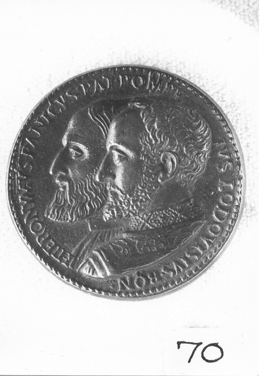 busto ritratto d'uomo (medaglia) di Cavino Giovanni (attribuito) (sec. XVI)