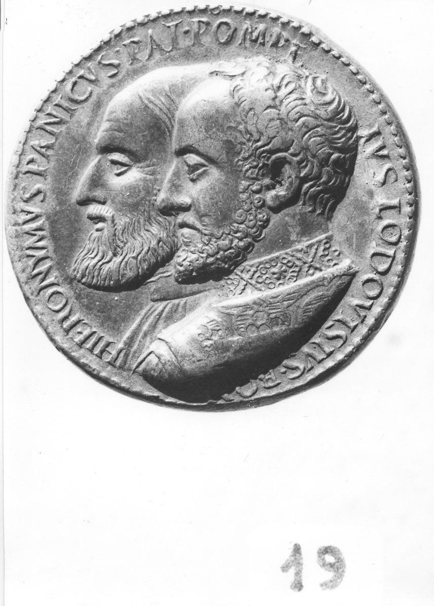 busto ritratto d'uomo (medaglia) di Cavino Giovanni (attribuito) (sec. XVI)