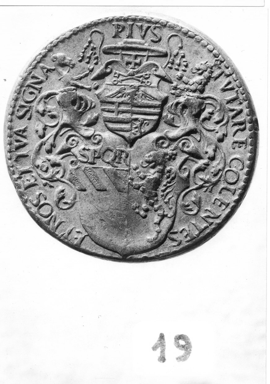 stemma gentilizio (medaglia) di Cavino Giovanni (attribuito) (sec. XVI)