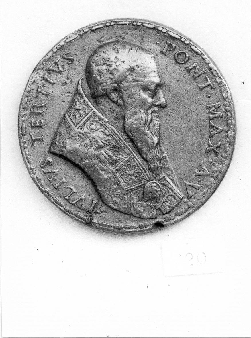 ritratto di ecclesiastico (medaglia) di Cavino Giovanni (attribuito) (sec. XVI)