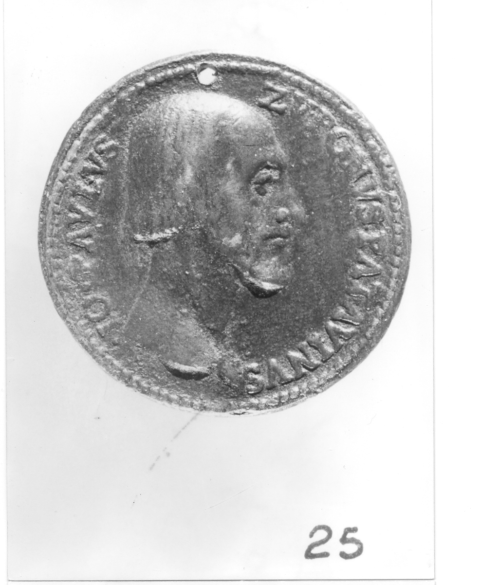 ritratto d'uomo di profilo (medaglia) di Cavino Giovanni (attribuito) (sec. XVI)