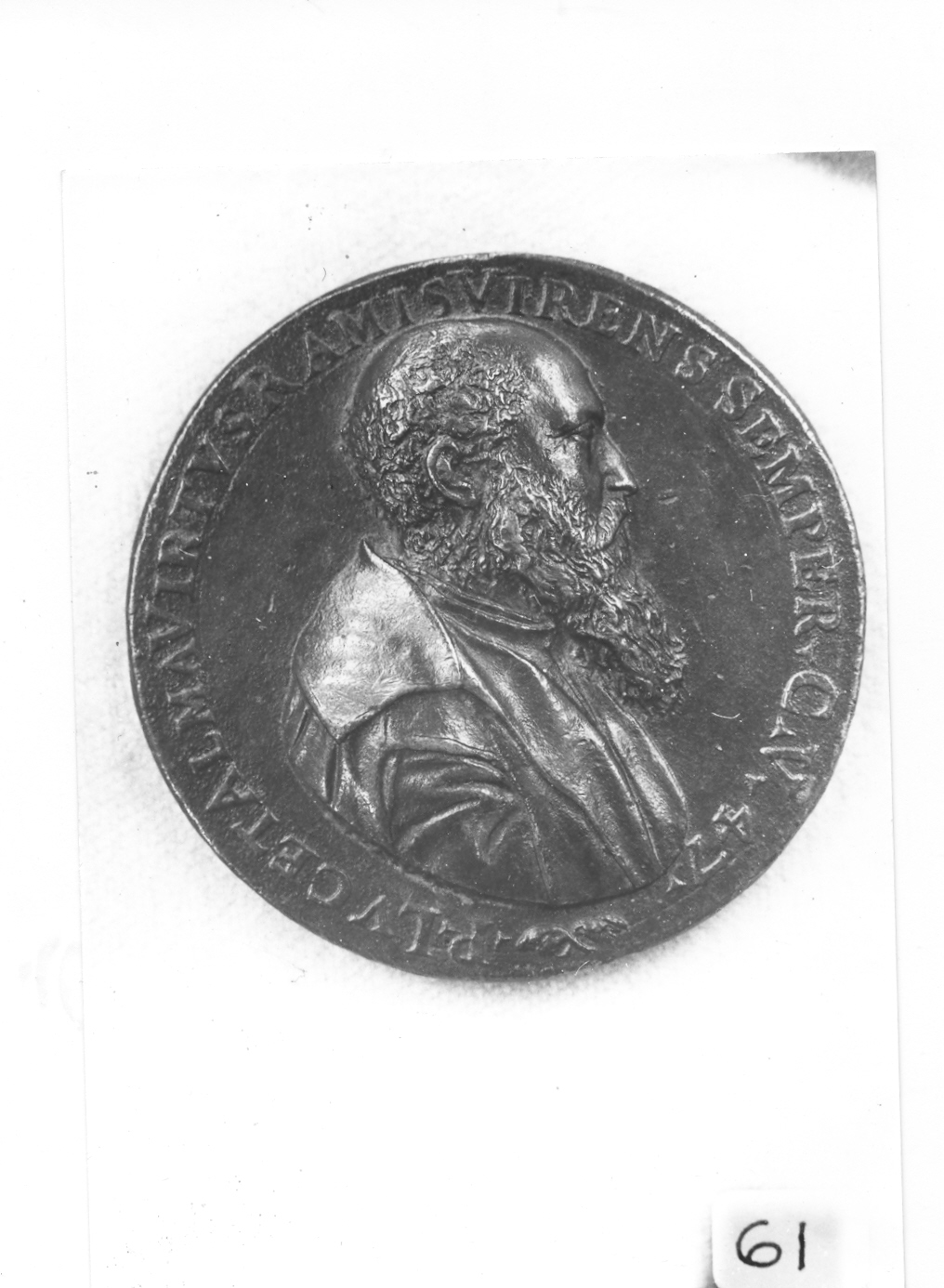 ritratto d'uomo di profilo (medaglia) - ambito modenese (sec. XVI)