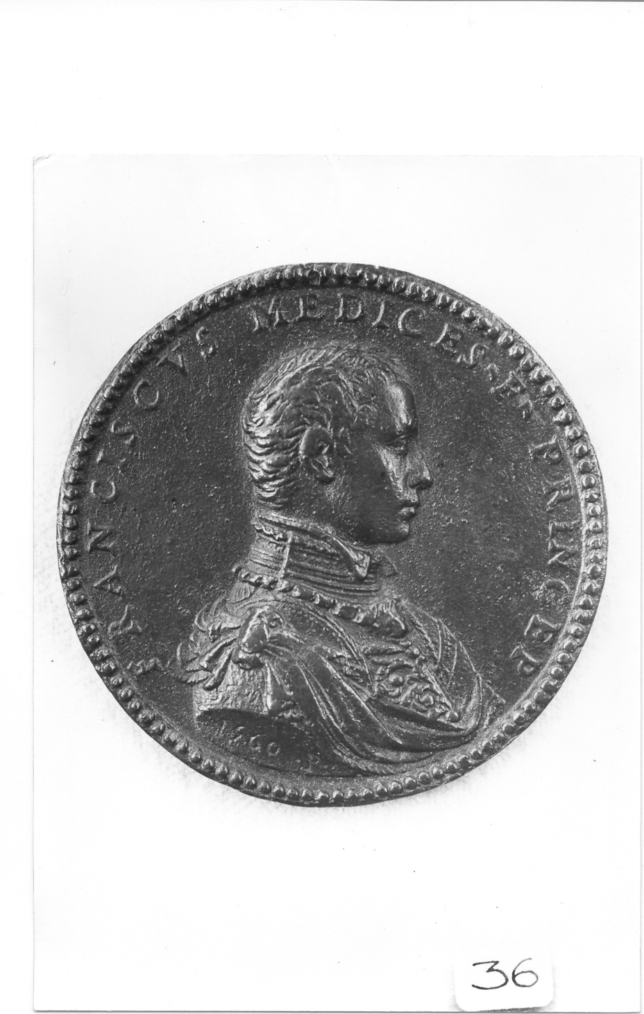 ritratto d'uomo di profilo (medaglia) di Pastorini Pastorino (sec. XVI)