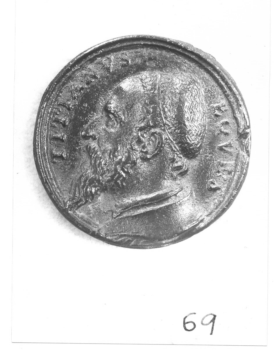 ritratto d'uomo di profilo (medaglia) di Pastorini Pastorino (sec. XVI)