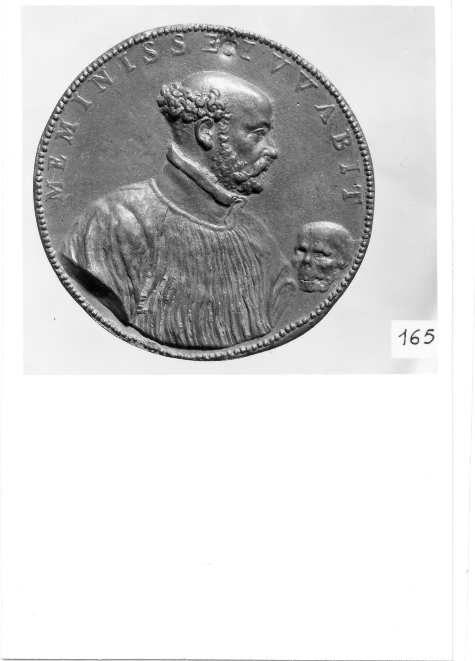 ritratto d'uomo di profilo (medaglia) di Andrea Cambi detto Bombarda (sec. XVI)